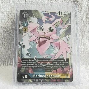 5/$20 Mint MarineAngemon Digimon Holo Card EX2-018 R by Bandai!!